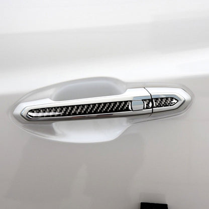 Car Carbon Fiber Outside Door Handle Decorative Sticker for Cadillac XT5 2016-2017, Outside Door Handle