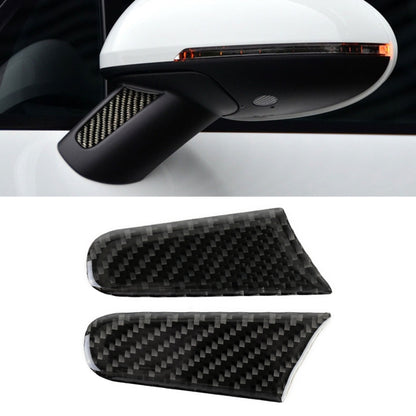 Autocollant décoratif en fibre de carbone pour rétroviseur de voiture (2 pièces) pour Porsche Macan, rétroviseur