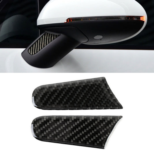 2 PCS Carbon Fiber Car Rearview Mirror Decorative Sticker for Porsche Macan, Rearview Mirror