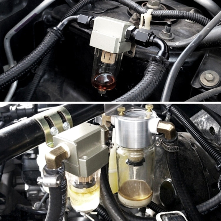 Engine Oil Catch Can Oil Filter Tank Breather Tank Single Cup with Drain Valve for Honda Civic, Single Cup