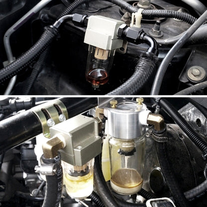 Engine Oil Catch Can Oil Filter Tank Breather Tank Single Cup with Drain Valve for Honda Civic, Single Cup