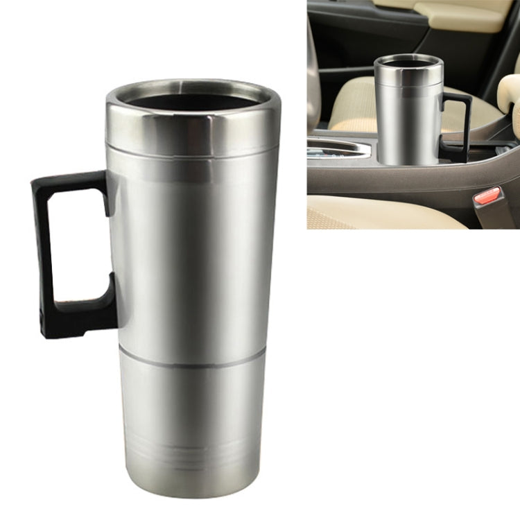 DC 12V Edelstahl Auto Wasserkocher, beheizte Tasse, Heizbecher mit Ladegerät Zigarettenanzünder, Fassungsvermögen: 300 ml, DC 12V