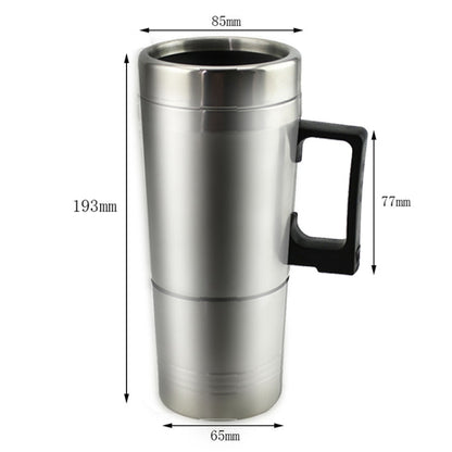 DC 12V Edelstahl Auto Wasserkocher, beheizte Tasse, Heizbecher mit Ladegerät Zigarettenanzünder, Fassungsvermögen: 300 ml, DC 12V