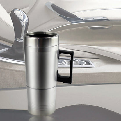DC 12V Edelstahl Auto Wasserkocher, beheizte Tasse, Heizbecher mit Ladegerät Zigarettenanzünder, Fassungsvermögen: 300 ml, DC 12V