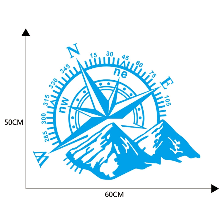 Car Styling Mountain Compass PVC Sticker Auto Decorative Sticker, D-813