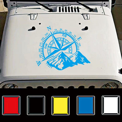 Car Styling Mountain Compass PVC Sticker Auto Decorative Sticker, D-813