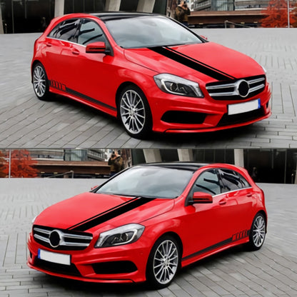 5 in 1 Car Styling Stripe Hood PVC Sticker Auto Decorative Sticker, D-935