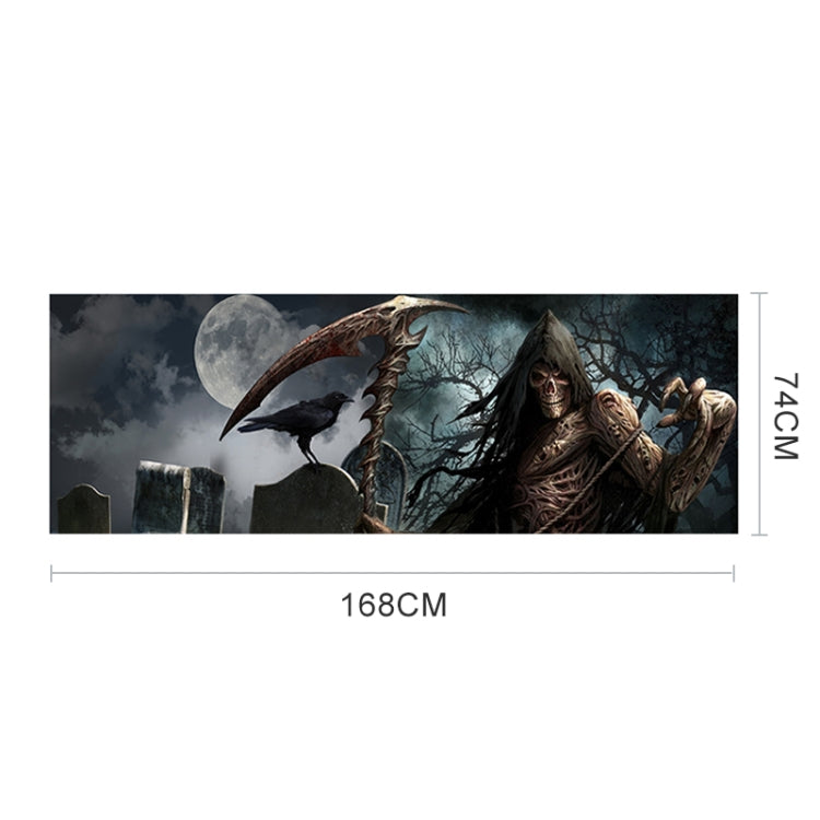 Autocollant décoratif pour vitre arrière de voiture, motif Scythe Death Horror Series, taille : 168 x 74 cm (Scythe Death)