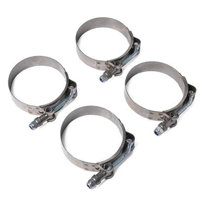 4 PCS Stainless Steel T-Bolt Hose Clamps Pipe Clip Fuel Line Clip, Size: 79-87mm, Size: 79-87mm