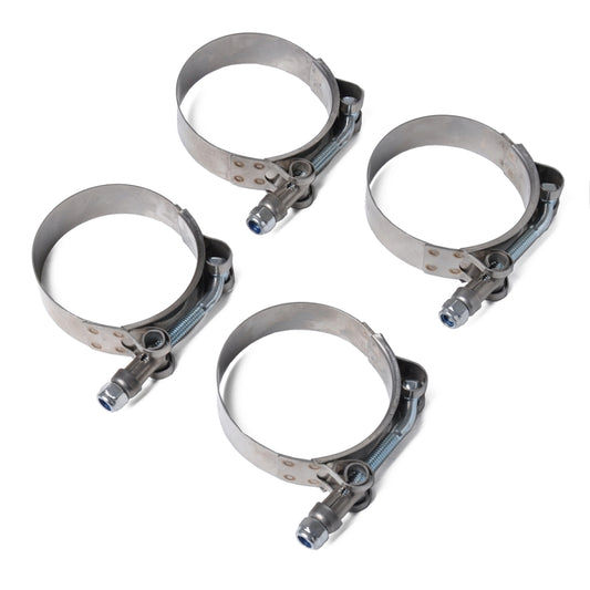 4 PCS Stainless Steel T-Bolt Hose Clamps Pipe Clip Fuel Line Clip, Size: 95-103mm, Size: 95-103mm