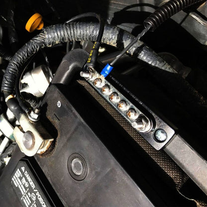 5 Way Power Distribution Bus Bar 5-bit Single Distribution Box for Car / RV / Boat, 5-bit