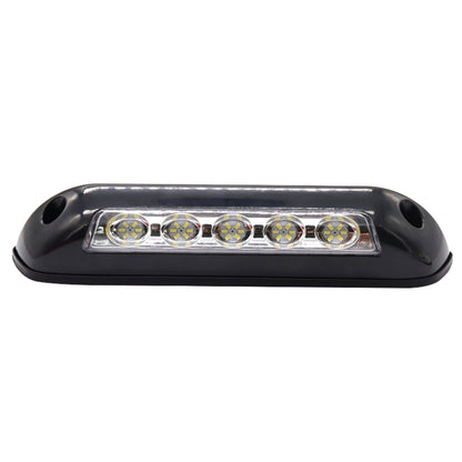 DC 12V 2.6W 6000K IP67 Marine RV Waterproof LED Stair Deck Dome Light Ceiling  Lamp, Black Shell and Rubber Base, Black Shell and Rubber Base