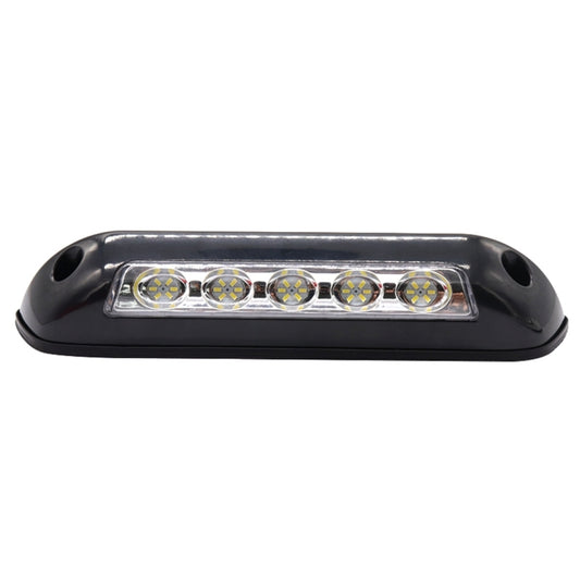 DC 12V 2.6W 6000K IP67 Marine RV Waterproof LED Stair Deck Dome Light Ceiling  Lamp, Black Shell and Rubber Base, Black Shell and Rubber Base