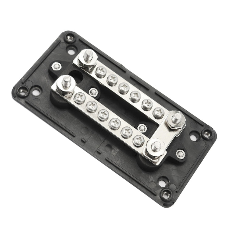 Max DC 48V 100A Heavy-Duty Module Design Bus Bar 4 M6 / 12 M4 Terminal Studs Box Busbar for Car / RV / Boat, 100A
