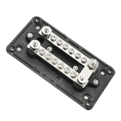 Max DC 48V 100A Heavy-Duty Module Design Bus Bar 4 M6 / 12 M4 Terminal Studs Box Busbar for Car / RV / Boat, 100A