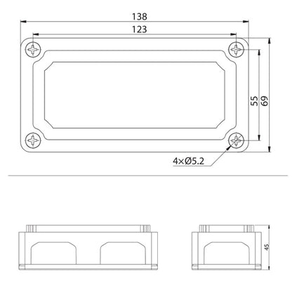 Max DC 48V 300A Heavy-Duty Module Design Bus Bar 4 M8 Terminal Studs Box Busbar for Car / RV / Boat, 300A