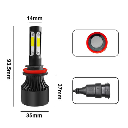 2 PCS S2 H8 / H9 / H11 DC9-36V / 25W / 6000K / 2500LM IP68 Car LED Headlight Lamps