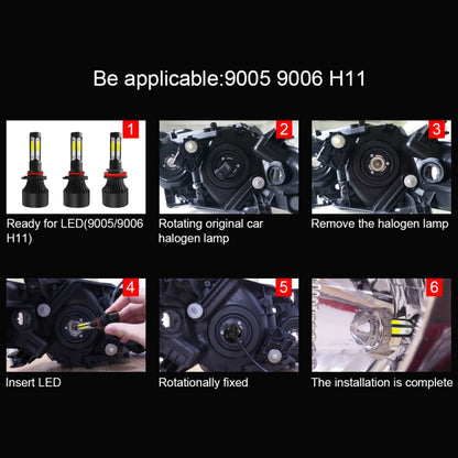 2 PCS S2 H8 / H9 / H11 DC9-36V / 25W / 6000K / 2500LM IP68 Car LED Headlight Lamps
