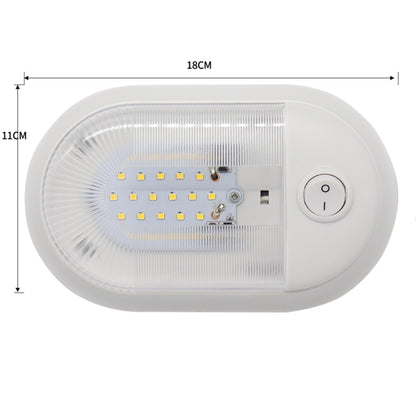D4348 10-24V 3-3.5W 4000-4500K 280LM RV Yacht 24 PCS LED Lamps Dome Light Ceiling Lamp, with Independent Switch Control, D4348