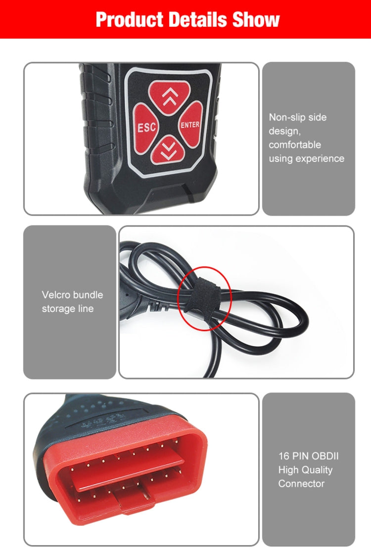 KONNWEI KW310 OBD Car Fault Detector Code Reader ELM327 OBD2 Scanner Diagnostic Tool, KW310