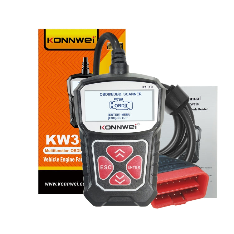 KONNWEI KW310 OBD Car Fault Detector Code Reader ELM327 OBD2 Scanner Diagnostic Tool, KW310