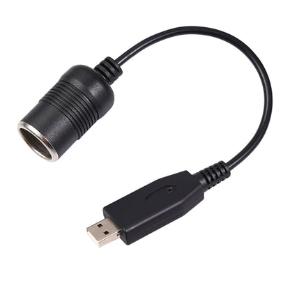 Car Converter USB Port to Car Cigarette Lighter Socket Female 5V to 12V Boost Power Adapter Cable, 5V to 12V