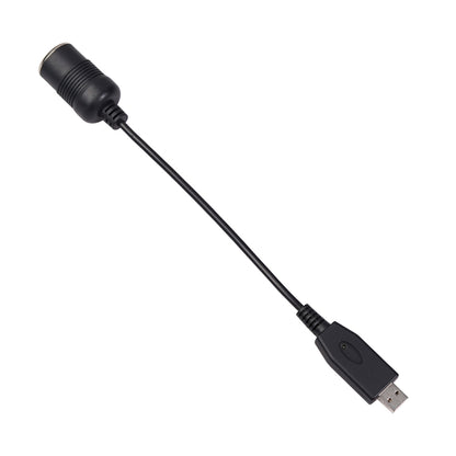 Car Converter USB Port to Car Cigarette Lighter Socket Female 5V to 12V Boost Power Adapter Cable, 5V to 12V