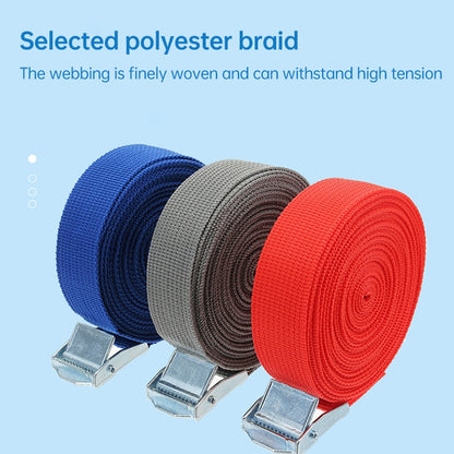 Car Tension Rope Luggage Strap Belt Auto Car Boat Fixed Strap with Alloy Buckle,Random Color Delivery, Size: 25mm x 3m, 3m