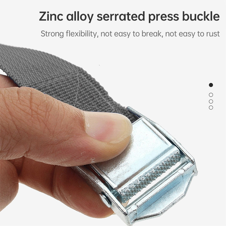 Car Tension Rope Luggage Strap Belt Auto Car Boat Fixed Strap with Alloy Buckle,Random Color Delivery, Size: 25mm x 4m, 4m