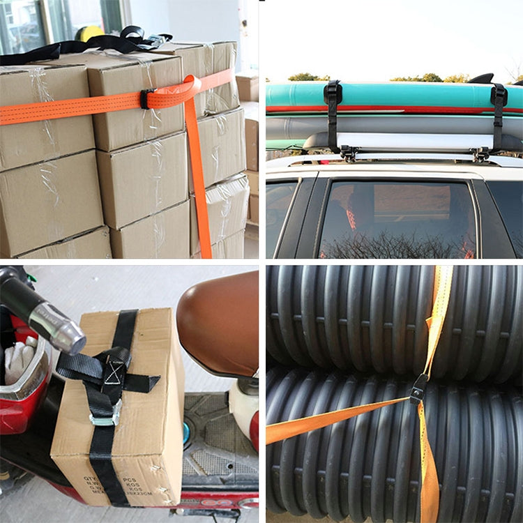 Car Tension Rope Luggage Strap Belt Auto Car Boat Fixed Strap with Alloy Buckle,Random Color Delivery, Size: 25mm x 4m, 4m