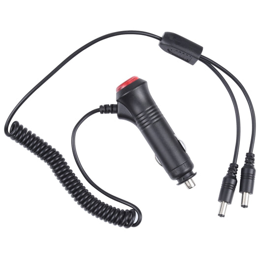 Câble d'alimentation à ressort pour chargeur allume-cigare de voiture 12-24V vers DC5.5x2.1mm avec interrupteur, prise allume-cigare