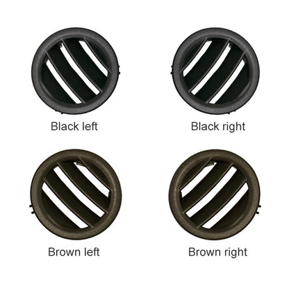 Car Left Side Dashboard Small Air Outlet Circular Air-conditioning Outlet for Mercedes-Benz C Class W204, Left Side for W204 (Black), Left Side for W204 (Brown)
