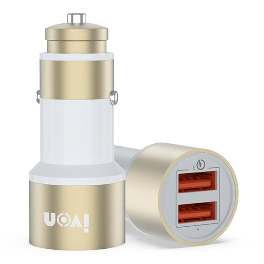 Chargeur de voiture entièrement métallique double USB QC 3.0 IVON CC33 36W 6A, CC33