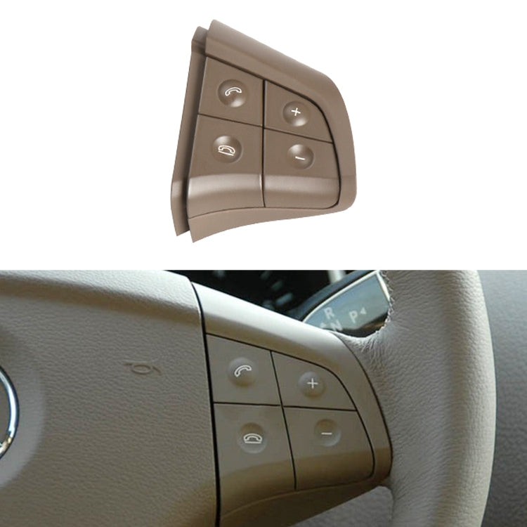 Auto Lenkradschalter-Bedienfeld, 4 Tasten, rechte Seite, 1648200110 für Mercedes-Benz W164, Linkslenker, 4 Tasten rechte Seite (Schwarz), 4 Tasten rechte Seite (Kaffee), 4 Tasten rechte Seite (Grau)