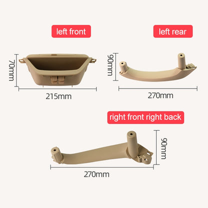 Car Front Left Inside Doors Handle Pull Trim Cover 5141 7394 519-1 for BMW X3 X4, Left Driving, Front Left Inside (Black), Front Left Inside (Beige)