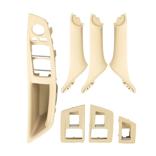 Car High Configuration Version Inside Doors Handle Pull Trim Cover 5141 7225 873 for BMW F10 F18, Left Driving, High Configuration Version (Beige), High Configuration Version (Black), High Configuration Version (Beige White)