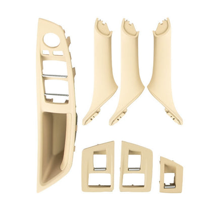 Cache de garniture de poignée de porte intérieure haute configuration 5141 7225 873 pour BMW F10 F18, conduite à gauche, version haute configuration (beige), version haute configuration (noir), version haute configuration (blanc cassé)