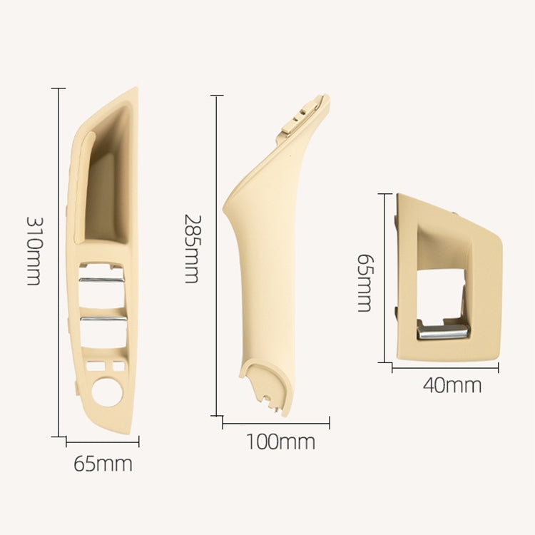 Car High Configuration Version Inside Doors Handle Pull Trim Cover 5141 7225 873 for BMW F10 F18, Left Driving, High Configuration Version (Black), High Configuration Version (Beige White), High Configuration Version (Grey)�����������������������������...
