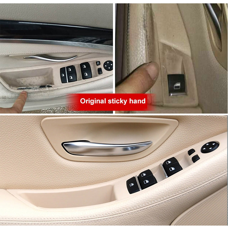 Car High Configuration Version Inside Doors Handle Pull Trim Cover 5141 7225 873 for BMW F10 F18, Left Driving, High Configuration Version (Black), High Configuration Version (Beige White), High Configuration Version (Grey)�����������������������������...