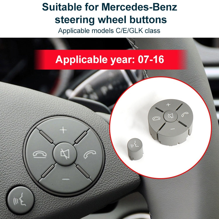 1 Pair Car Steering Wheel Switch Buttons Panel for Mercedes-Benz W204 2007-2014, Left Driving, 1 Pair (Black), 1 Pair (Grey), 1 Pair (Beige), 1 Pair (Brown)