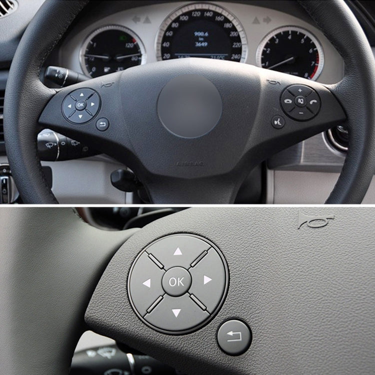 1 Pair Car Steering Wheel Switch Buttons Panel for Mercedes-Benz W204 2007-2014, Left Driving, 1 Pair (Black), 1 Pair (Grey), 1 Pair (Beige), 1 Pair (Brown)