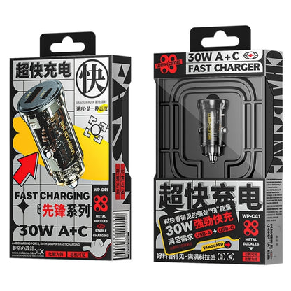 WK WP-C41 Vanguard Series 30W USB + Type-C Car Charger, WP-C41