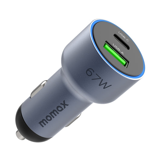 Chargeur de voiture double port USB-C / Type-C + USB MOMAX UC16E 67W, 67W