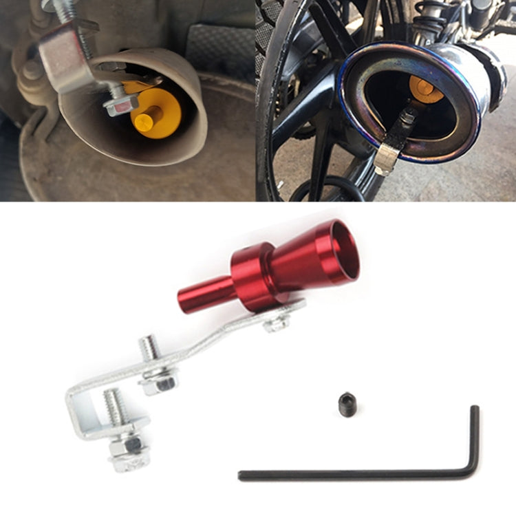 Universal Aluminum Turbo Sound Exhaust Muffler Pipe Whistle Car / Motorcycle Simulator Whistler, Size: S, Outside Diameter: 20mm, Size: S (Black), Size: S (Gold), Size: S (Blue), Size: S (Red), Size: S (Silver)