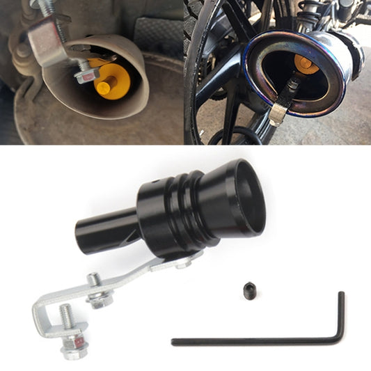 Universal Aluminium Turbo Sound Auspuff Endrohr Pfeife Auto / Motorrad Simulator Trillerpfeife, Größe: XL, Außendurchmesser: 35mm, Größe: XL (Schwarz), Größe: XL (Gold), Größe: XL (Blau), Größe: XL (Rot), Größe: XL (Silber)