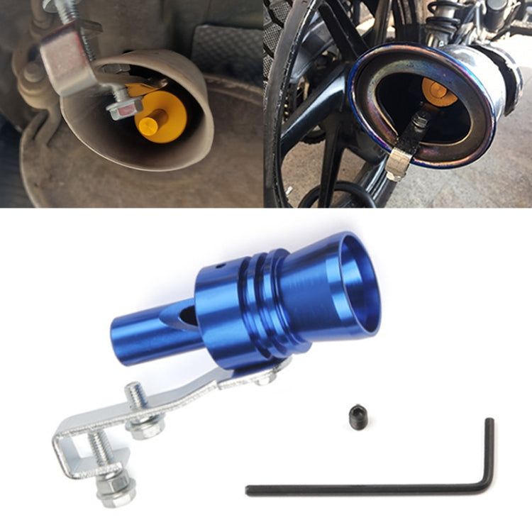 Universal Aluminum Turbo Sound Exhaust Muffler Pipe Whistle Car / Motorcycle Simulator Whistler, Size: XL, Outside Diameter: 35mm, Size: XL (Blue), Size: XL (Red), Size: XL (Silver)