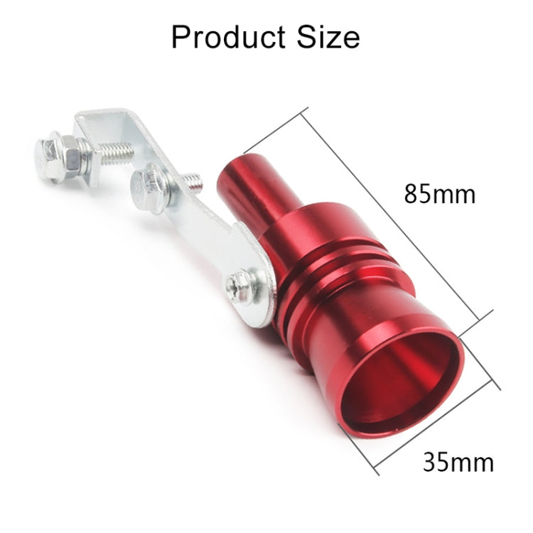 Universal Aluminum Turbo Sound Exhaust Muffler Pipe Whistle Car / Motorcycle Simulator Whistler, Size: XL, Outside Diameter: 35mm, Size: XL (Blue), Size: XL (Red), Size: XL (Silver)