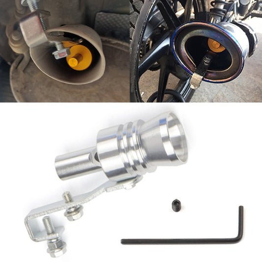 Universal Aluminium Turbo Sound Auspuff Endrohr Pfeife Auto / Motorrad Simulator Trillerpfeife, Größe: XL, Außendurchmesser: 35mm, Größe: XL (Schwarz), Größe: XL (Gold), Größe: XL (Blau), Größe: XL (Rot), Größe: XL (Silber)