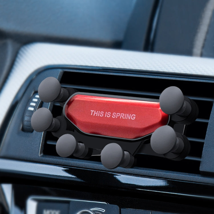 Car Air Outlet Six-claw Gravity Mobile Phone Holder Bracket, Six-claw Phone Holder(Red), Six-claw Phone Holder(Silver), Six-claw Phone Holder(Black)