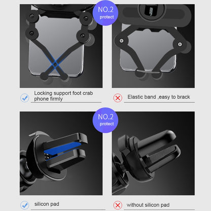 Car Air Outlet Six-claw Gravity Mobile Phone Holder Bracket, Six-claw Phone Holder(Red), Six-claw Phone Holder(Silver), Six-claw Phone Holder(Black)